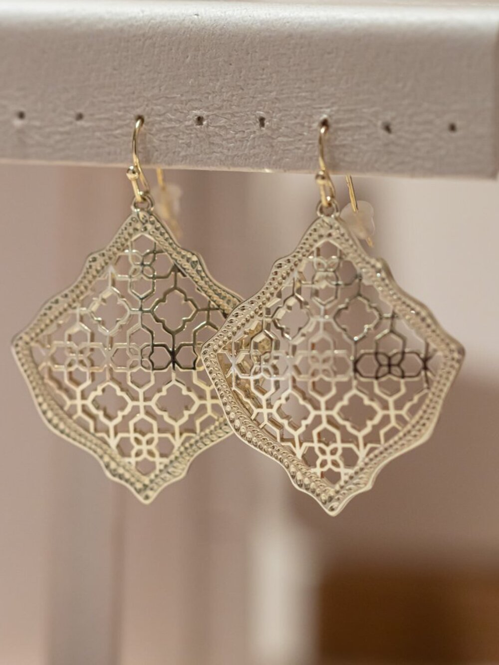 Kendra Scott Kirsten Gold Filigree Earrings NEW